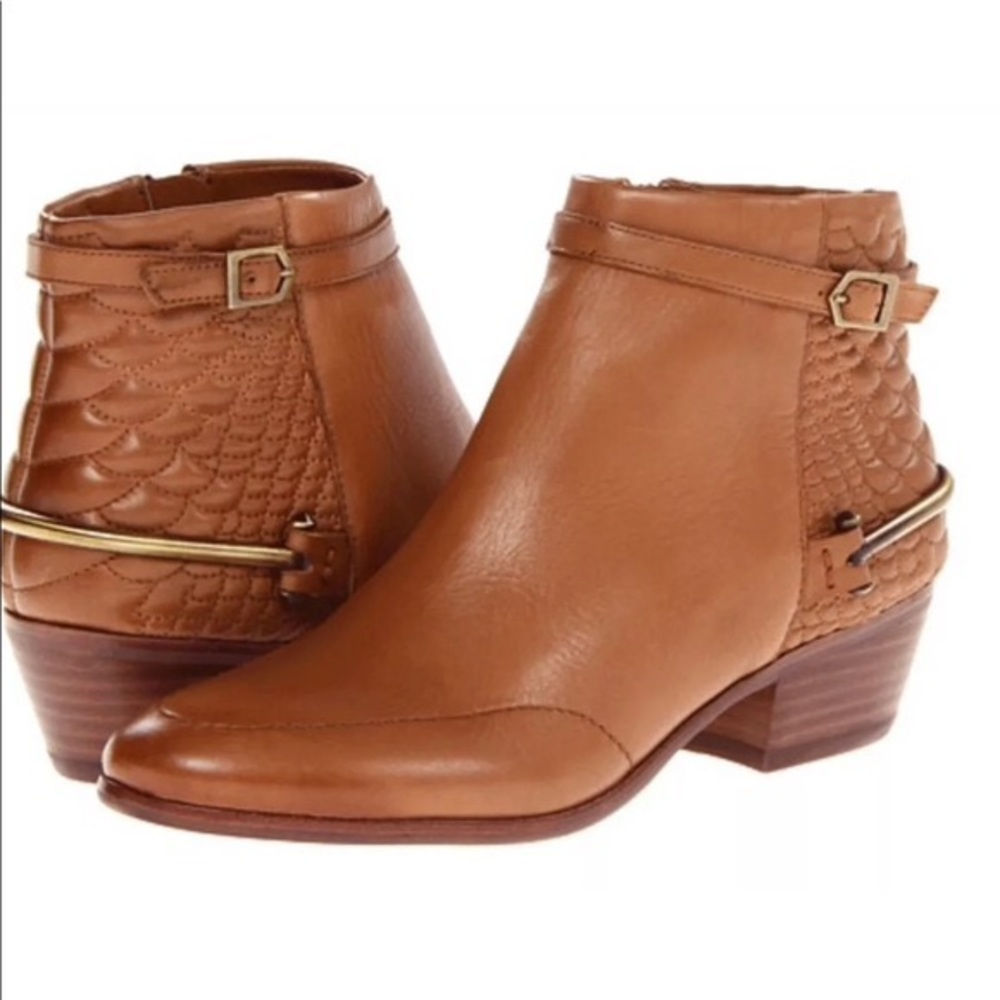 SAM EDELMAN EUC PORTER SADDLE LEATHER BOOTS 8.5